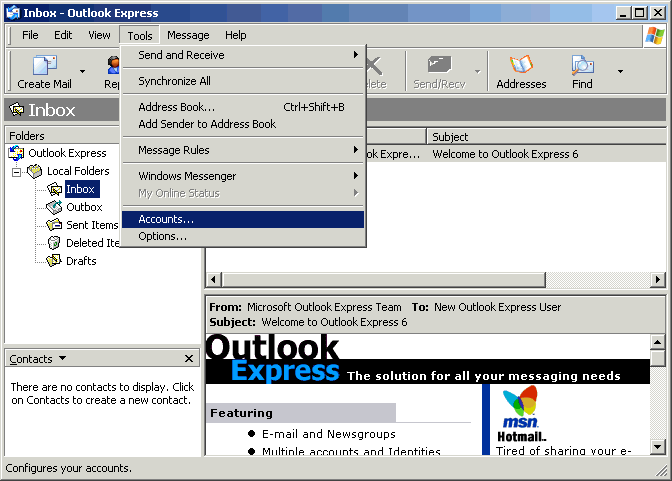 outlook express 6.0